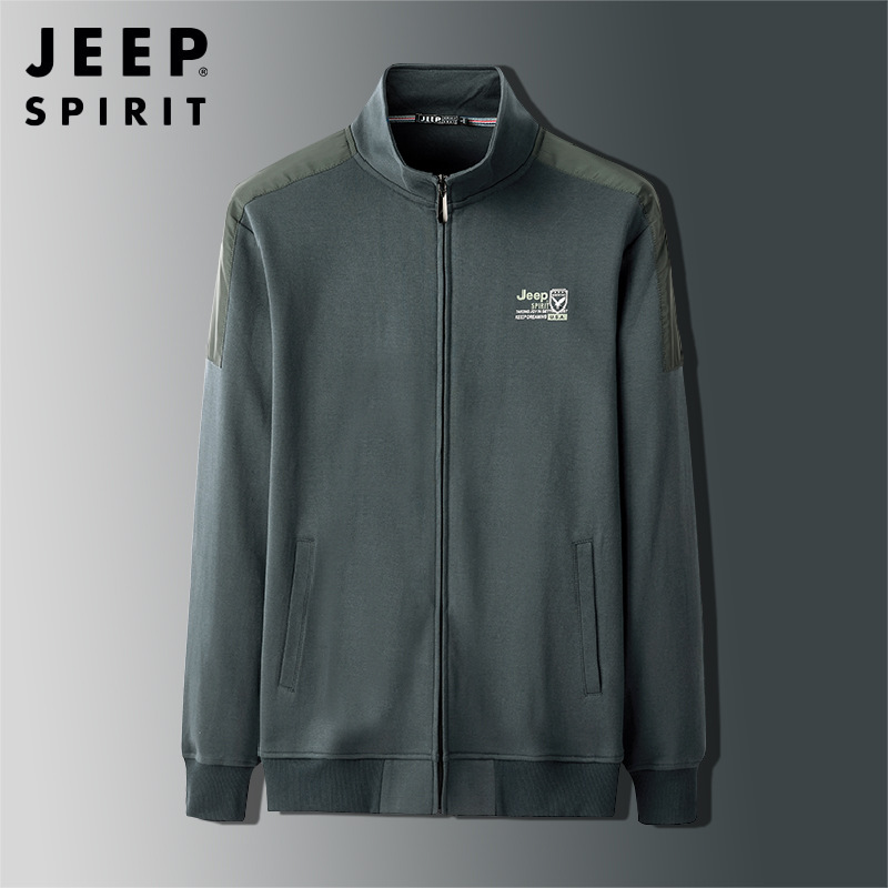 JEEP SPIRIT一件代发春秋季男士时尚潮流新款/圆领/长袖/修身卫衣