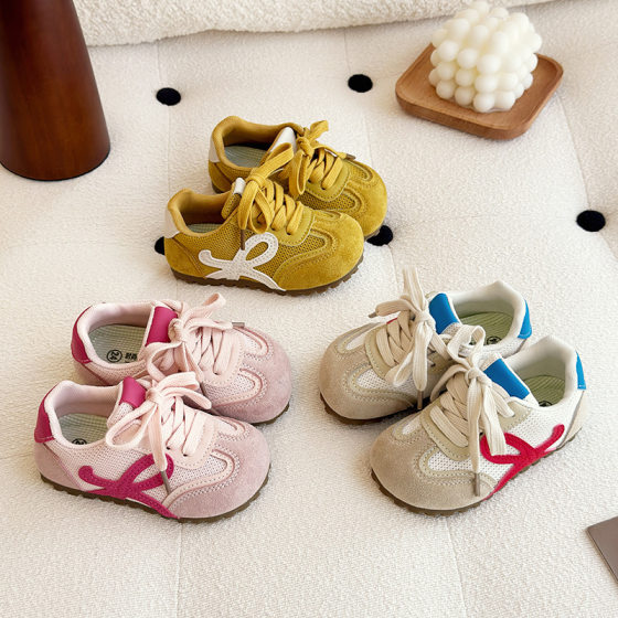 Children's Forrest Gump Shoes 2025 Spring and Autumn New Korean Style Girls' Breathable Mesh sneaker Soft-soled Running Shoes for Boys