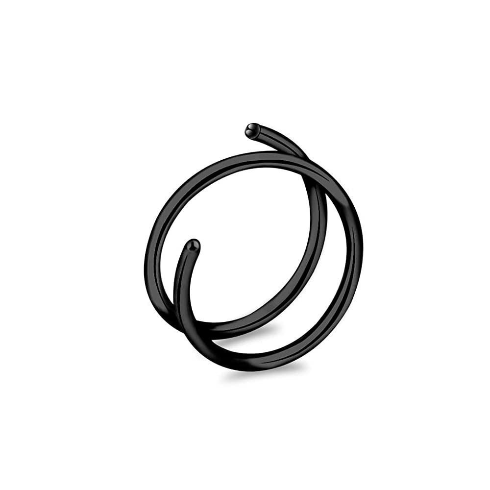 Piercing al naso in acciaio inossidabile, mezzo anello multifunzionale semplice, labbro, gioielli galvanizzati sottovuoto_voghion.com