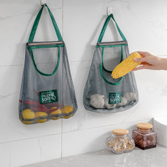 Fruit and vegetable ginger and garlic hanging bag kitchen storage bag moisture-proof hanging bag mesh pocket hanging bag wall-mounted hollow breathable storage artifact
