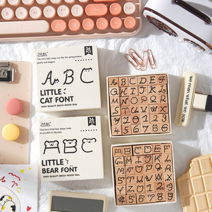 Yueyifang Lucky Seal Creative Alphanumeric Seal Handbook Seal Kidsren's Creative Wooden Seal Cross-Border