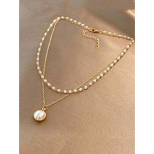 P 66431 Double Layer Pearl Necklace ˫���������������羳
