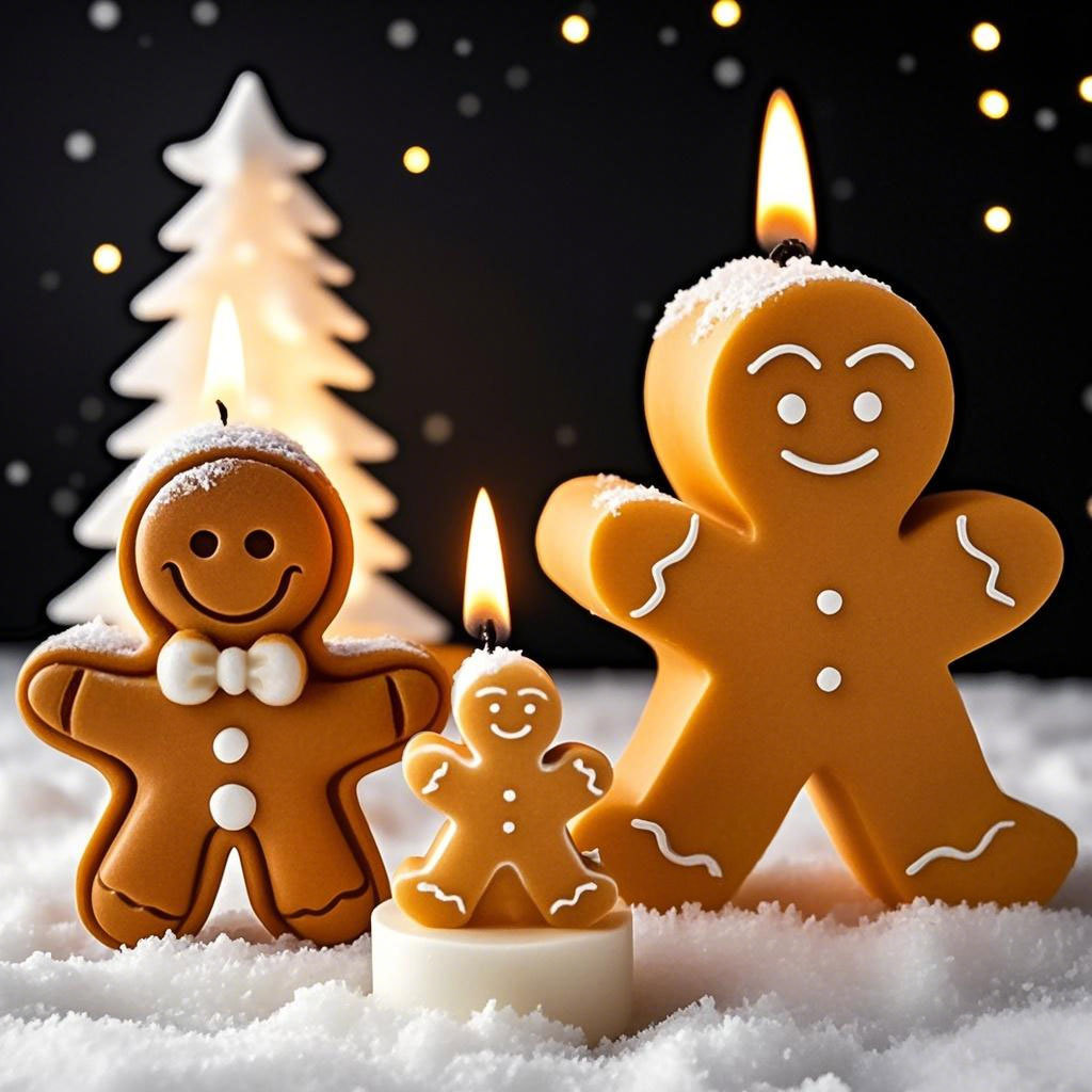 Jiahuimei Pancake Man molde de silicona para hornear galletas de Navidad DIY Pancake Man jabón hecho a mano velas decoraciones