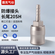 厂家生产适配8mm管防爆长尾20SH快速接头 自锁母头C式空压机配件