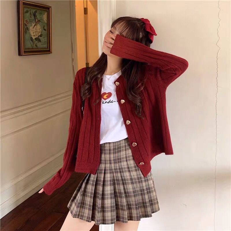 2025新款潮春秋针织开衫外套女上衣女韩版宽松毛衣外搭坑条显瘦潮|undefined