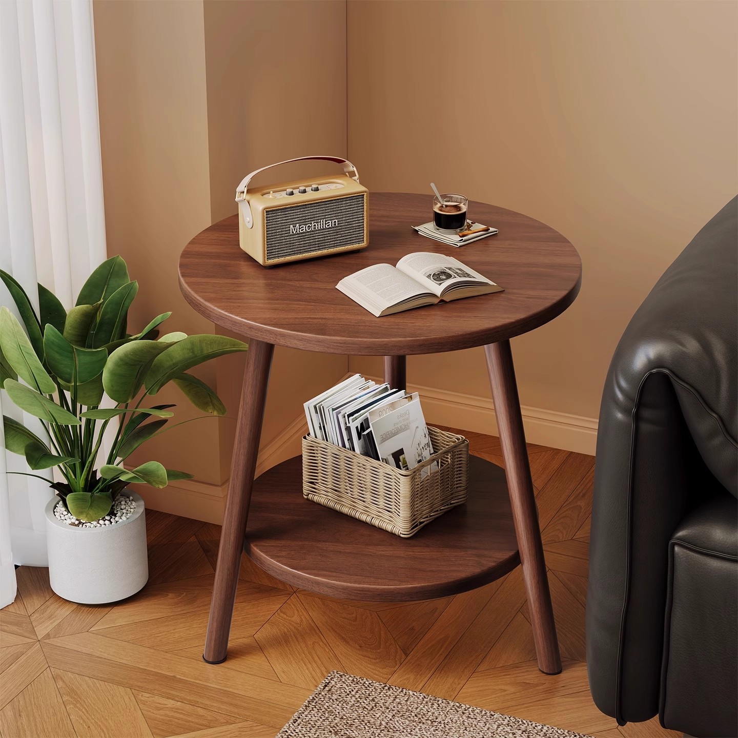 Mesa redonda pequeña mesa de té simple sala de estar casera sofá lado varios dormitorios mesas de cabecera creativas mini simple mesa de balcón