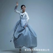 新款古典舞追昔云迹舞蹈服朝鲜舞舞台演出服复古飘逸超仙演出套装