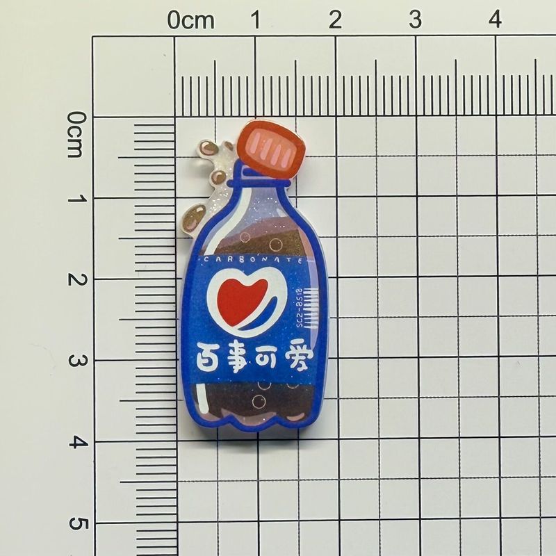 亚克力彩色冰淇淋饮料diy手工发夹头绳胸针手机壳冰箱贴贴片批发|undefined