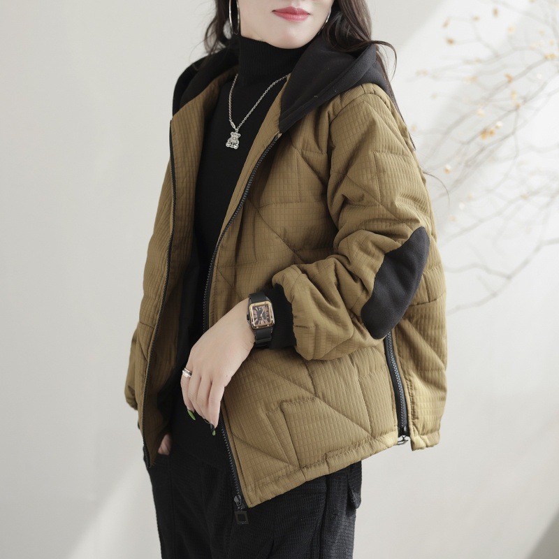 棉服女新款2025冬季女士夾棉上衣休閒寬鬆百搭復古女裝棉衣外套
