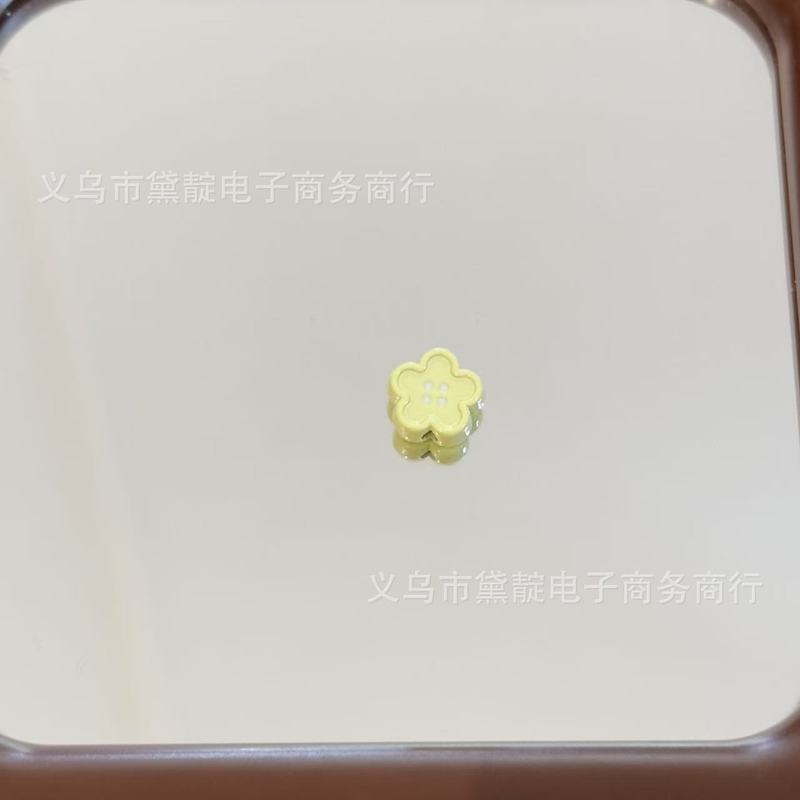 烤漆合金花朵纽扣串珠 diy钥匙扣手机链项链手链耳环服装饰品配件|undefined