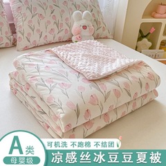 クラスA冷感豆被夏冷被エアコン被氷糸夏被夏学生寮シングル薄布団卸売り