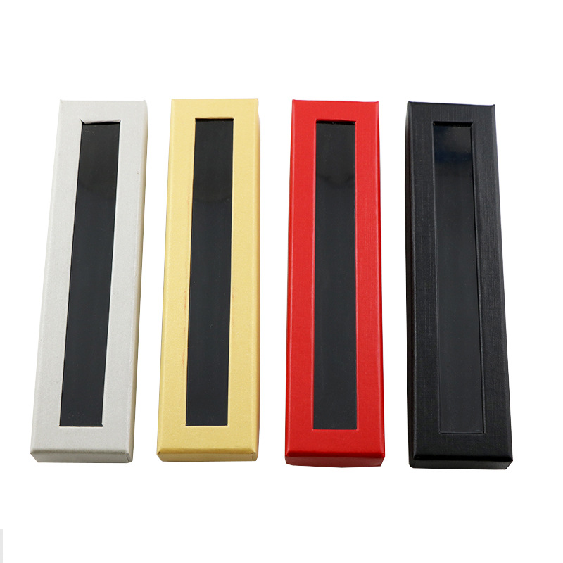 天地盖透明开天窗纸质笔盒签字笔礼品盒单支装钢笔包装盒批发