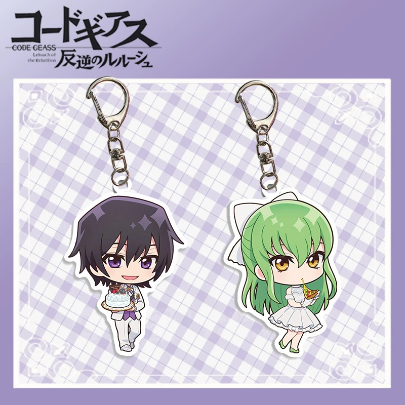 Лелуш злодей Q версия акриловый брелок-ключ bag Pendant аксессуары Euphemia Lelouch CC