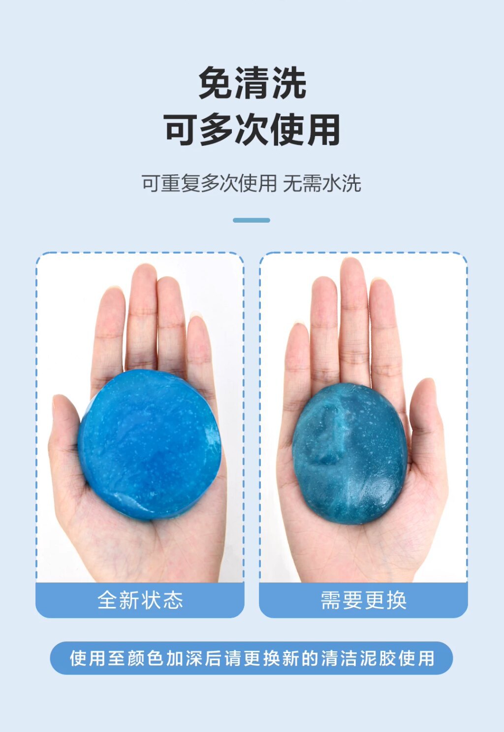 Deli Multifunctional Cleaning Gel for Home and Car, Technological Dust Absorbing Mud for Car Interior, Keyboard Grooves, and Dust Removal