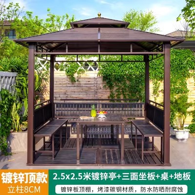 Pabellón al aire libre Villa patio hierro jardín toldo al aire libre nuevo estilo chino techo ocio granja pabellón