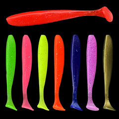 Spinning lure 5.5cm-9cm single color T-tail soft bait glossy T-tail soft fish PVC fake bait multi-color wholesale