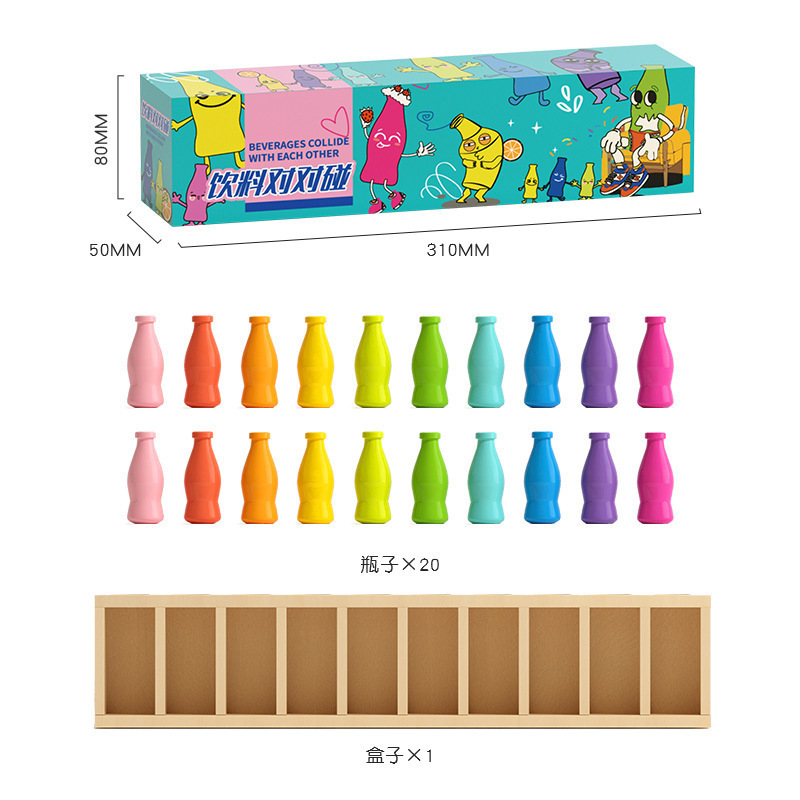 子供の木製早期教育カラーメモリーボトルマッチングゲームは脳の記憶力を鍛えます親子インタラクティブパズル|undefined