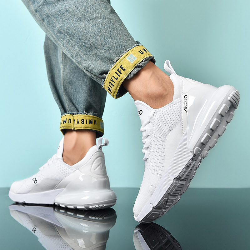 Zapatos deportivos casuales para parejas transfronterizas de primavera y verano, zapatillas para correr de malla transpirable, zapatos de moda para hombre, talla 270, talla grande de moda.