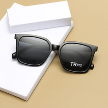 2014新款个性时尚大方框TR90偏光太阳镜 男女同款潮流款墨镜