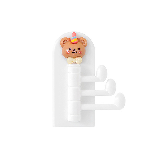 Cross-border cartoon adhesive strong load-bearing punch-free bathroom toilet adhesive hook wall door behind the traceless towel hook