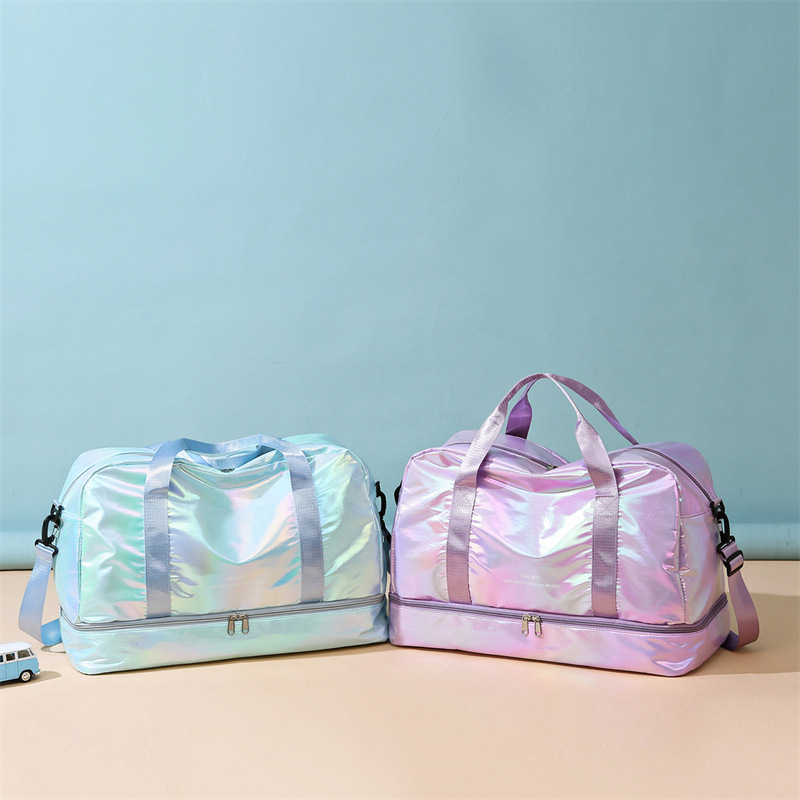 Nueva bolsa deportiva de gran capacidad de Pearl Light, bolsa de viaje de moda ocio, bolsa de yoga de separación seca y húmeda image 5
