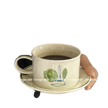 批發送勺芬蘭中古咖啡杯碟石榴果碩咖啡杯韓式復古下午茶水杯套裝