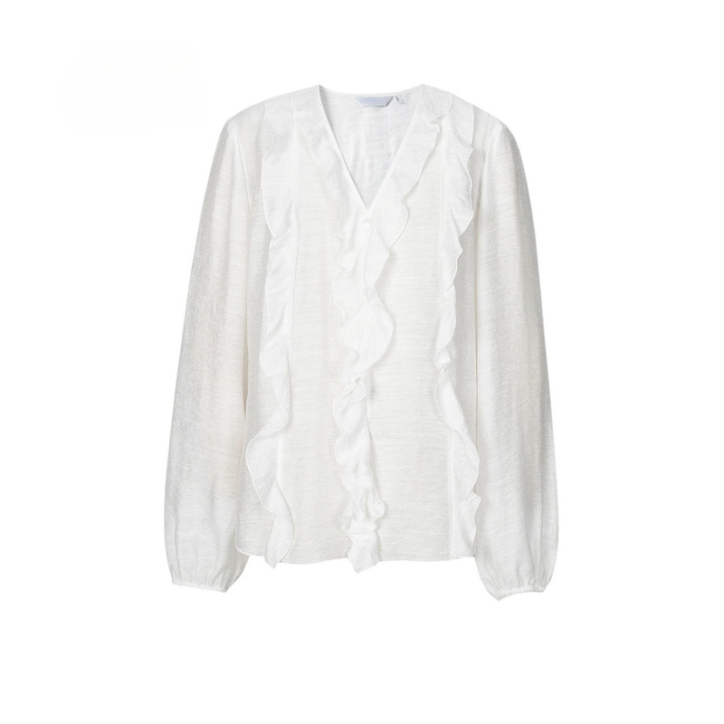 MM MaiMai 2026 Autumn New Product Lace Collar Country Style Lyocell Linen Women's Shirt 5H8120991