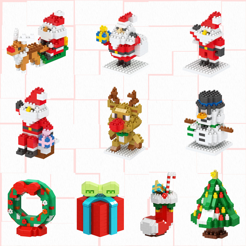 Lepuyu Santa Claus Creative Educational Cartoon Kidsren's Assembled Toy Gift Miniature Diamond Small Particle Building Blocks Lepuyu Santa Claus Creative Educational Cartoon Kidsren's Assembled Toy Gift Miniature Diamond Small Particle Building Blocks