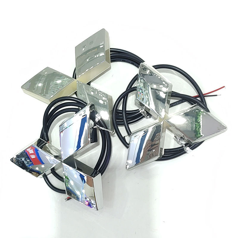 Aplicable a Mitsubishi luminoso coche logo Goran Lanse lingshuai Junge Jinxuan Outlander luz trasera LED luminosa coche logo Luz image 5