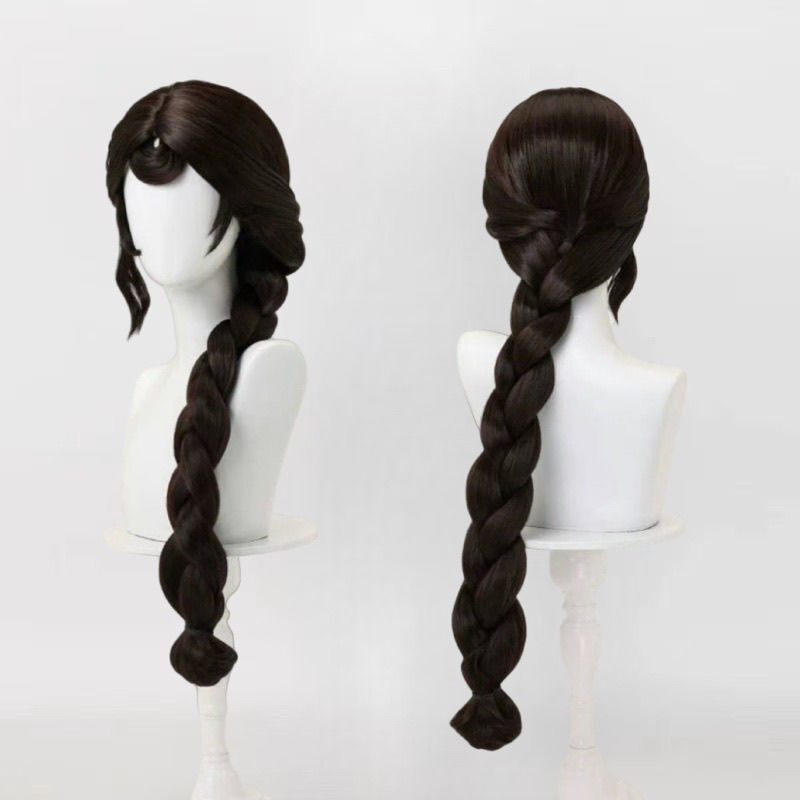 Honor of Kings Gongsun Li Jade Rabbit Princess Cosplay Wig Long Large Braided Hair Anime Wig Clip-On Net