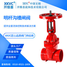 XKVC开维喜明杆沟槽闸阀Z81X-16Q球铁卡箍消防水DN100150200热销