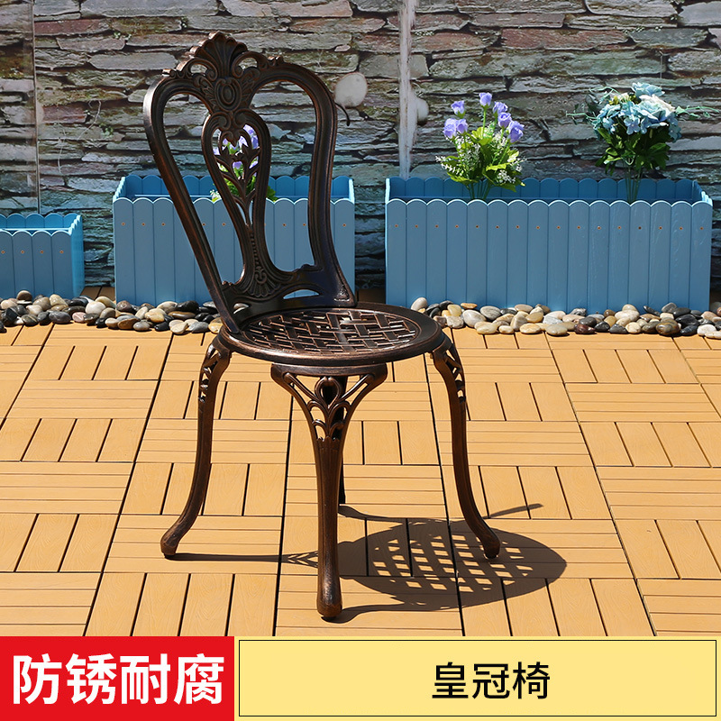 Mesa y silla al aire libre Jardín de la tarde Mesa y silla de té Combinación de mesa y silla de té anti-oxidable Mesa y silla de aluminio fundido Mesa y silla de barbacoa image 7