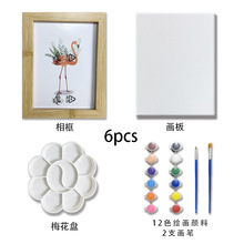 跨境油画帆布油画板Kids Art Frame简约油画相框diy展示架油画框