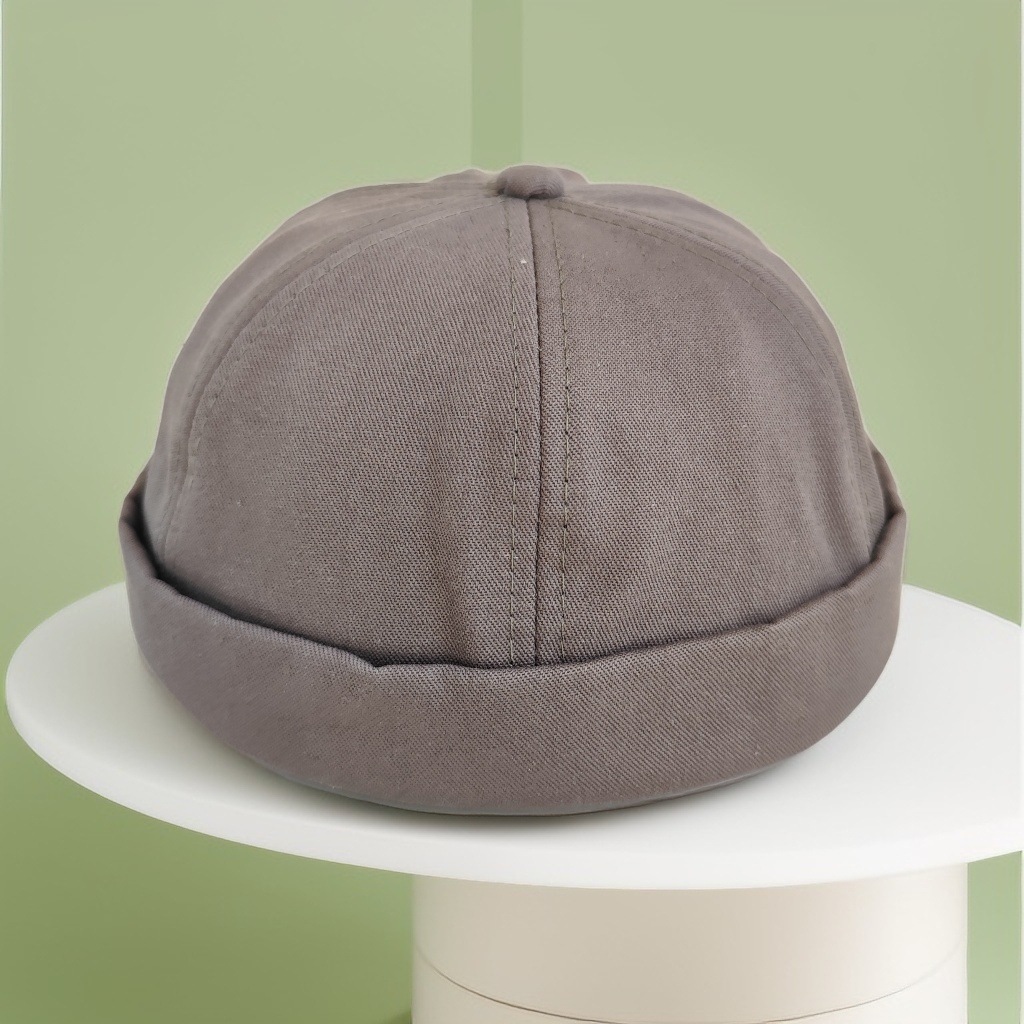 Sombrero de algodón nuevo sombrero de caballero retro primavera y otoño delgado sombrero de hombre de moda casual joven de mediana edad sombrero de piel de melón