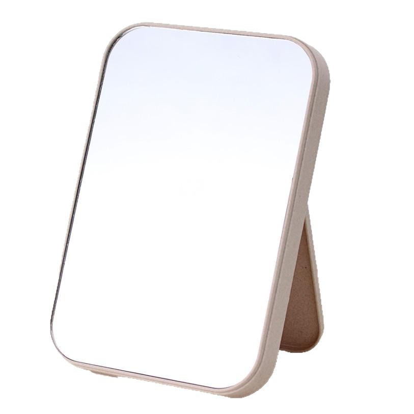 Espejo de plástico de escritorio para el hogar, dormitorio de estudiantes, espejo de escritorio para vestir, espejo de maquillaje plegable
