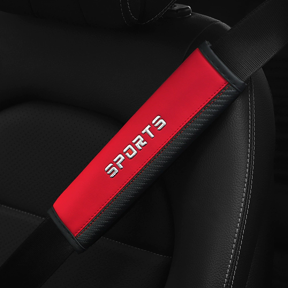 Кожаный автомобиль кожаный наплечный чехол SPORTS решетчатый новый ремень безопасности декоративные автомобильные принадлежности трансграничные сезоны