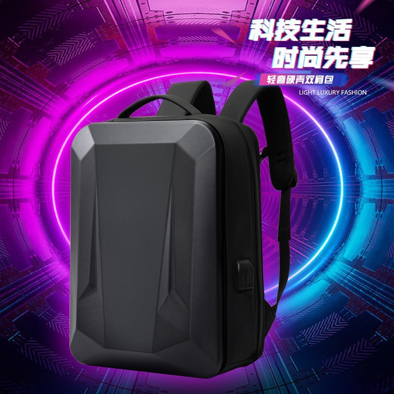 Cross-Border Large-Capacity USB Multi-Function Charging Backpack Business Commuter Computer Bag Student Wear-Resistant Hard Shell Backpack