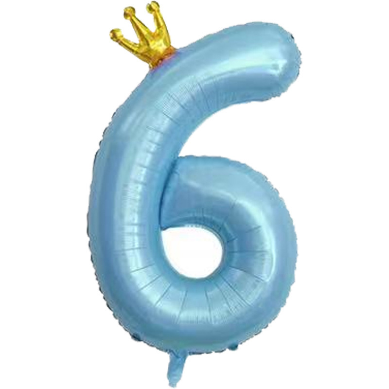 Amazon nuevo globo digital de corona de una pieza de 40 pulgadas decoración de fiesta de cumpleaños globo digital grande