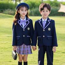 英伦风校服套装小学生班服开学典礼服学院风小西服套装幼儿园园服