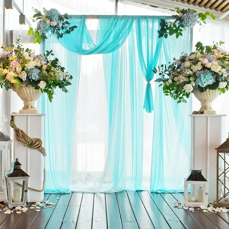 アーチ結婚式ガーゼしわ防止チュール生地写真小道具屋外芝生結婚式レイアウトインクロスボーダーカーテン|undefined