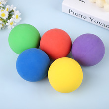 跨境6cm橡胶空心球纯色高弹力球空心弹力球儿童训练玩具球拍打