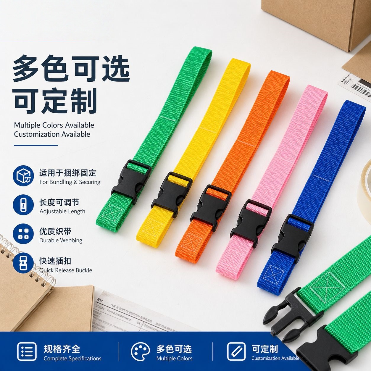 Manufacturer Wholesale Buckle Straps, Adjustable Fastening Straps, Elastic Straps, Waist Belts, Luggage and Cargo Straps