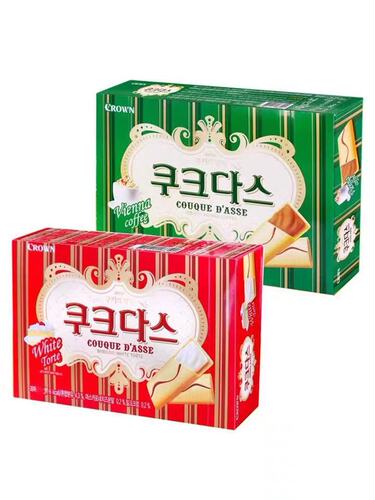 Korean Krellan Coffee Sandwich Cookies/Cream Filled Cookies 77g, Shelf Life 12 Months, Box of 24 Boxes