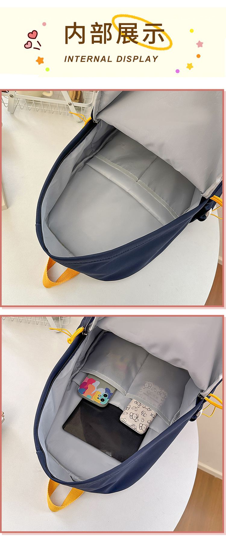 Leichter Schulrucksack für Mittel- und Oberschüler sowie Studenten, vielseitiger Freizeitrucksack mit großem Fassungsvermögen, Unisex-Doppelschulter-Rucksack