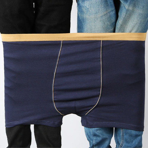 Plus size plus size 300 pounds men's underwear 95% solid color cotton boxer briefs breathable fat summer thin boxer briefs