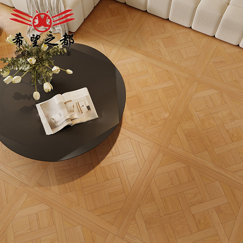 French Versailles wood tile living room walnut floor tile mid-Ancient Nanyang style tile floor tile 800x800mm