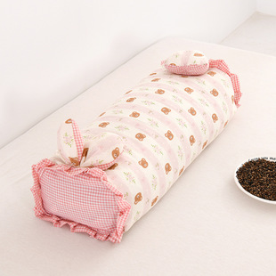 2025 Spring and Summer New Style Cotton Double-Layer Yarn Buckwheat Pillow Small Floral Small Fresh Cartoon Student Kidsren's Pillow Core