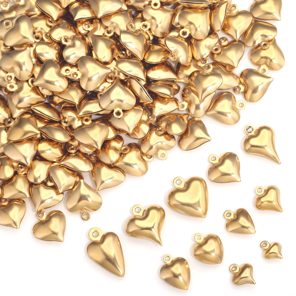 Acero inoxidable hueco melocotón corazón amor corazón colgante pulsera collar DIY pequeño colgante DIY accesorios de la joyería al por mayor