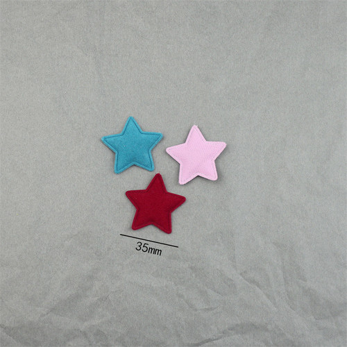 3.5cm Flocked Star Embroidery DIY Hair Accessory Decorative Material Clothing Accessory