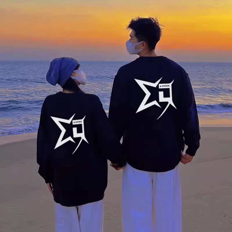 [Тяжелый хлопок тонкий/бархатный бархат серебристый лис] Разные пары одеваются свитер зимой